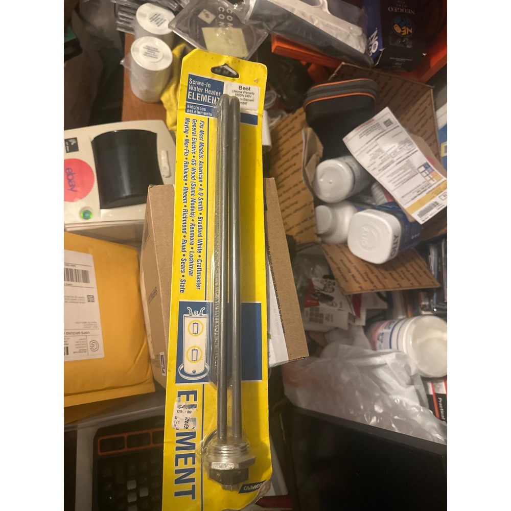 Camco 15597 Lime Life Screw-In Water Heater Element 5500W 240V Incoloy Sheath